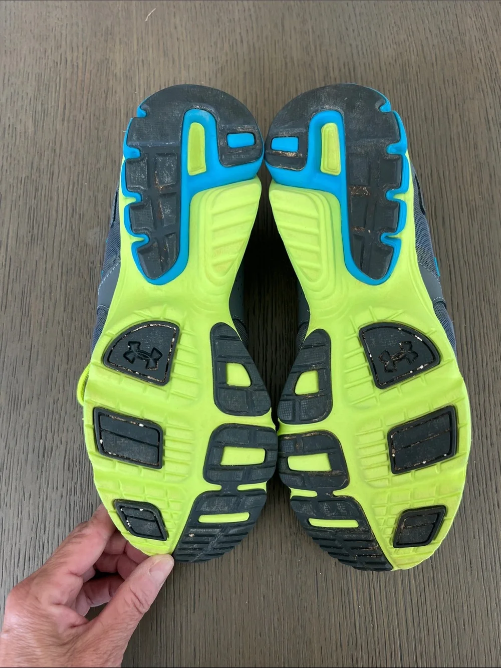 Under Armour Women’s Gray Running Shoes with Neon Yellow Accents